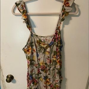 Floral button down dress